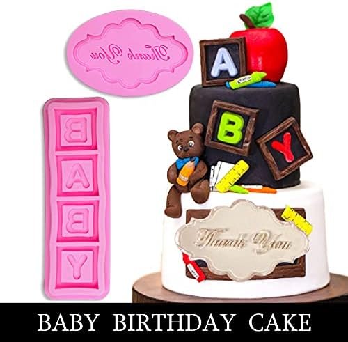 Baby Shower Fondant Molds (5 Pack). Cute Silicone Chocolate. Feet Molds. Clothes Decorate Mould for Baby Baptism Theme Party. Cake Baking. Cupcake Decorating. Chocolate. Gummy. Candy - 图片 5