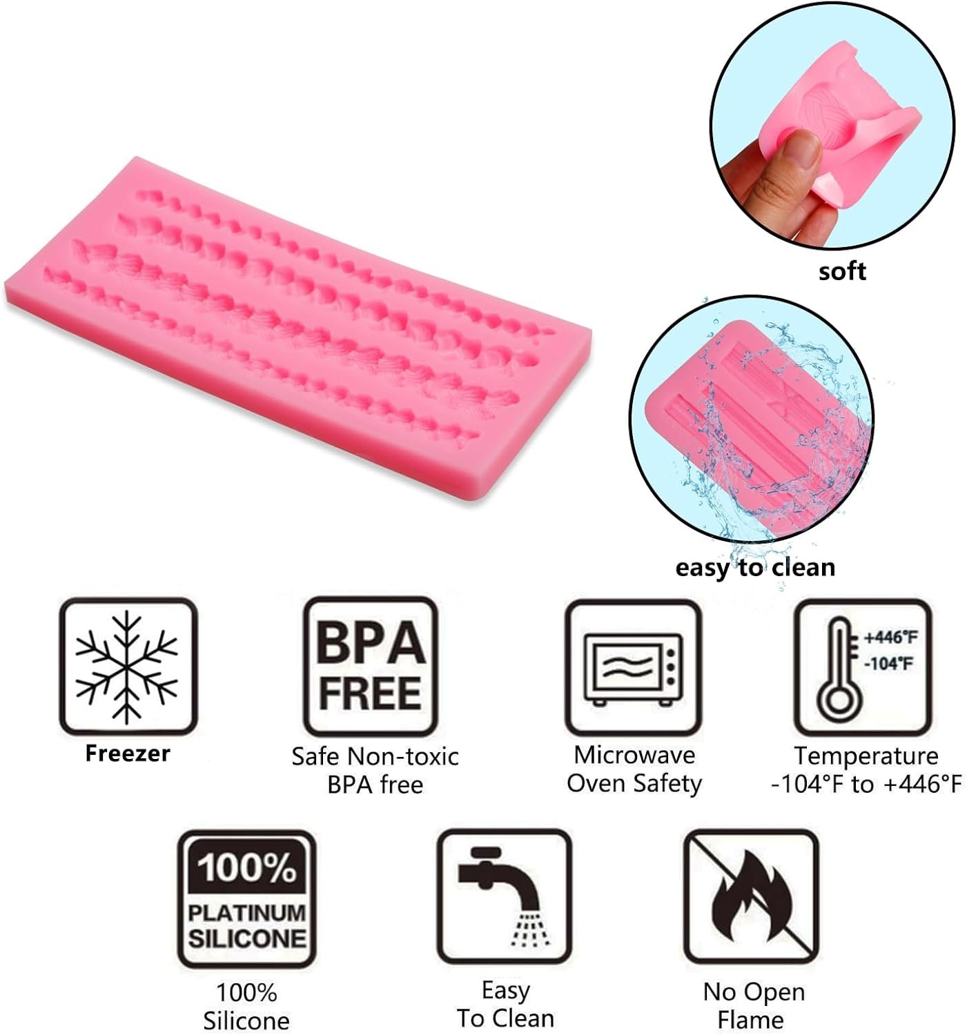 Baby Shower Fondant Molds (5 Pack). Cute Silicone Chocolate. Feet Molds. Clothes Decorate Mould for Baby Baptism Theme Party. Cake Baking. Cupcake Decorating. Chocolate. Gummy. Candy - 图片 29