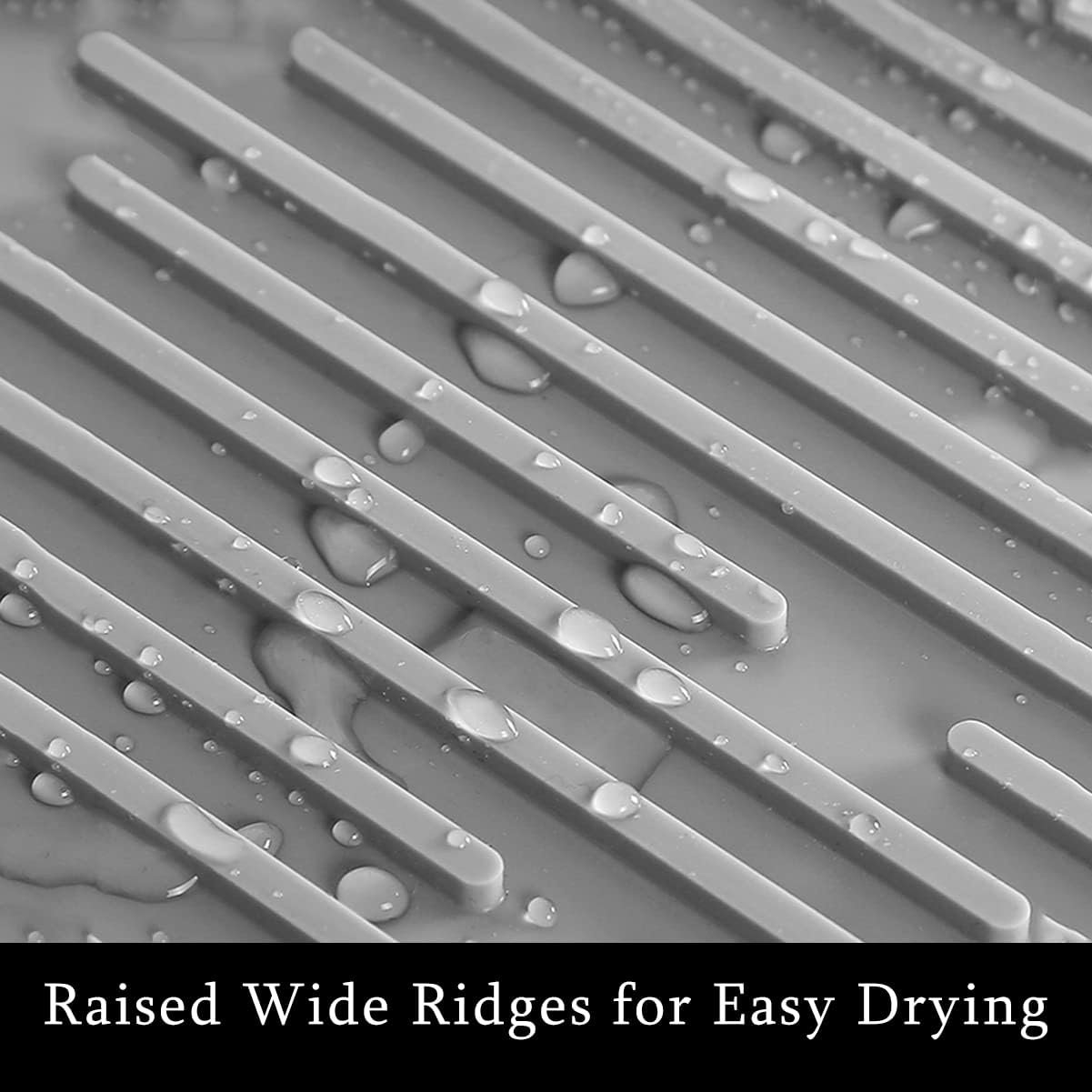 (2 Pack) Black Silicone Dish Drying Mat Silicone Kitchen Countertop Drying Mat for Pots. Pans. Glassware. Silverware - 图片 15