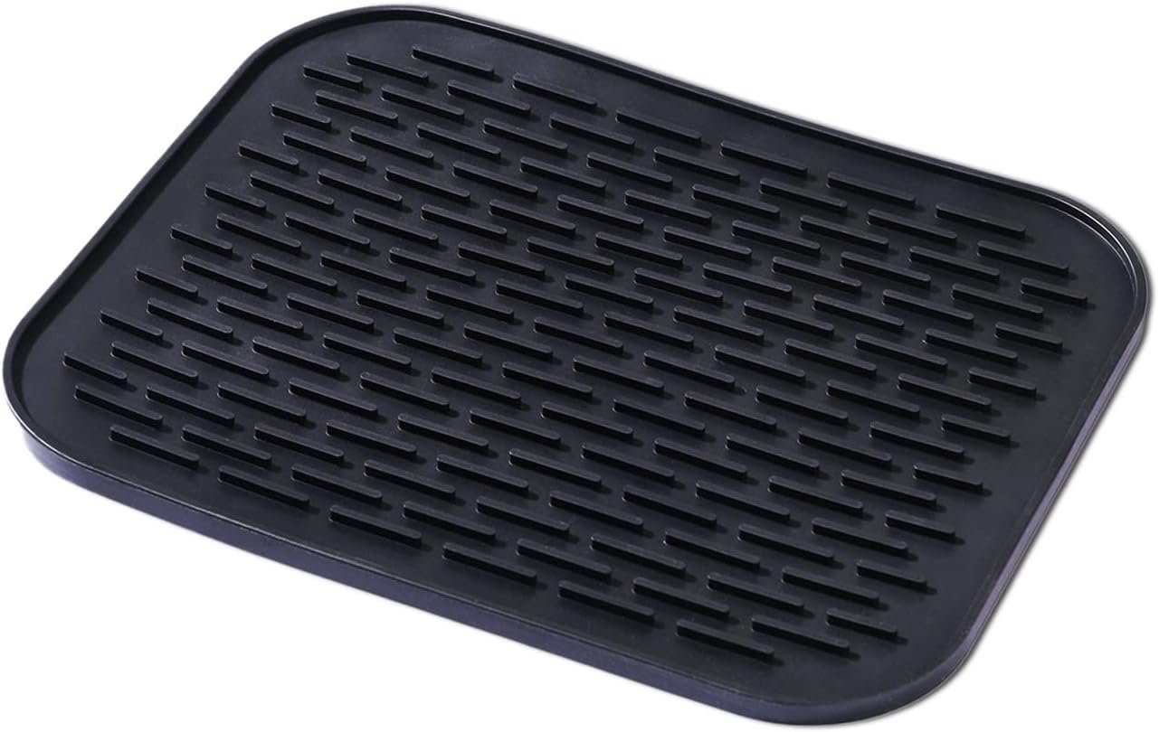 (2 Pack) Black Silicone Dish Drying Mat Silicone Kitchen Countertop Drying Mat for Pots. Pans. Glassware. Silverware - 图片 33