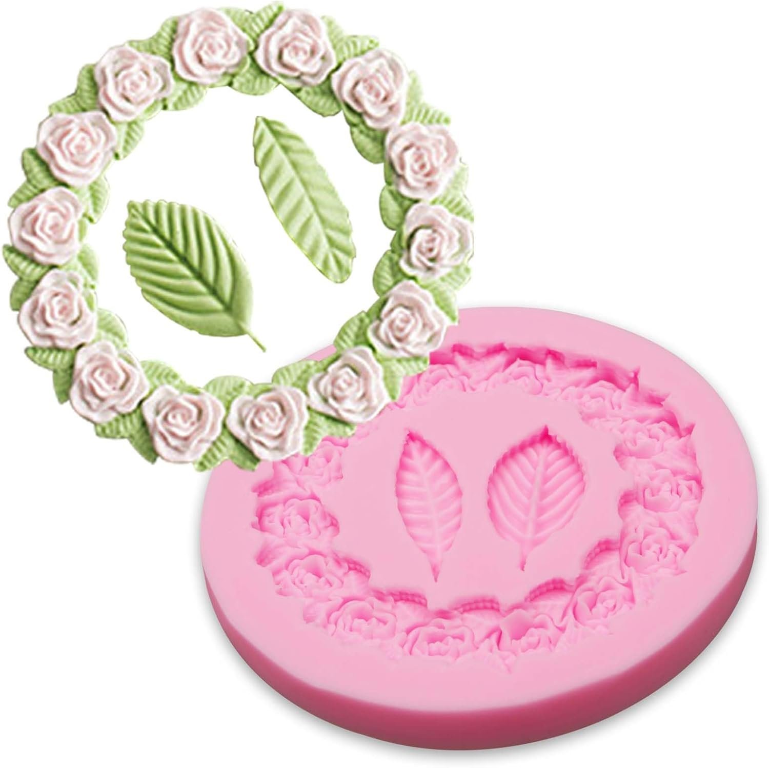 Mini Rose Flowers Chocolate Silicone Molds. 5 Packs Plumeria Fondant Molds Chrysanthemum Mould for Birthday Cake Decoration Cupcake Toppers Sugar Craft Cookie Polymer Clay Resin - 图片 7