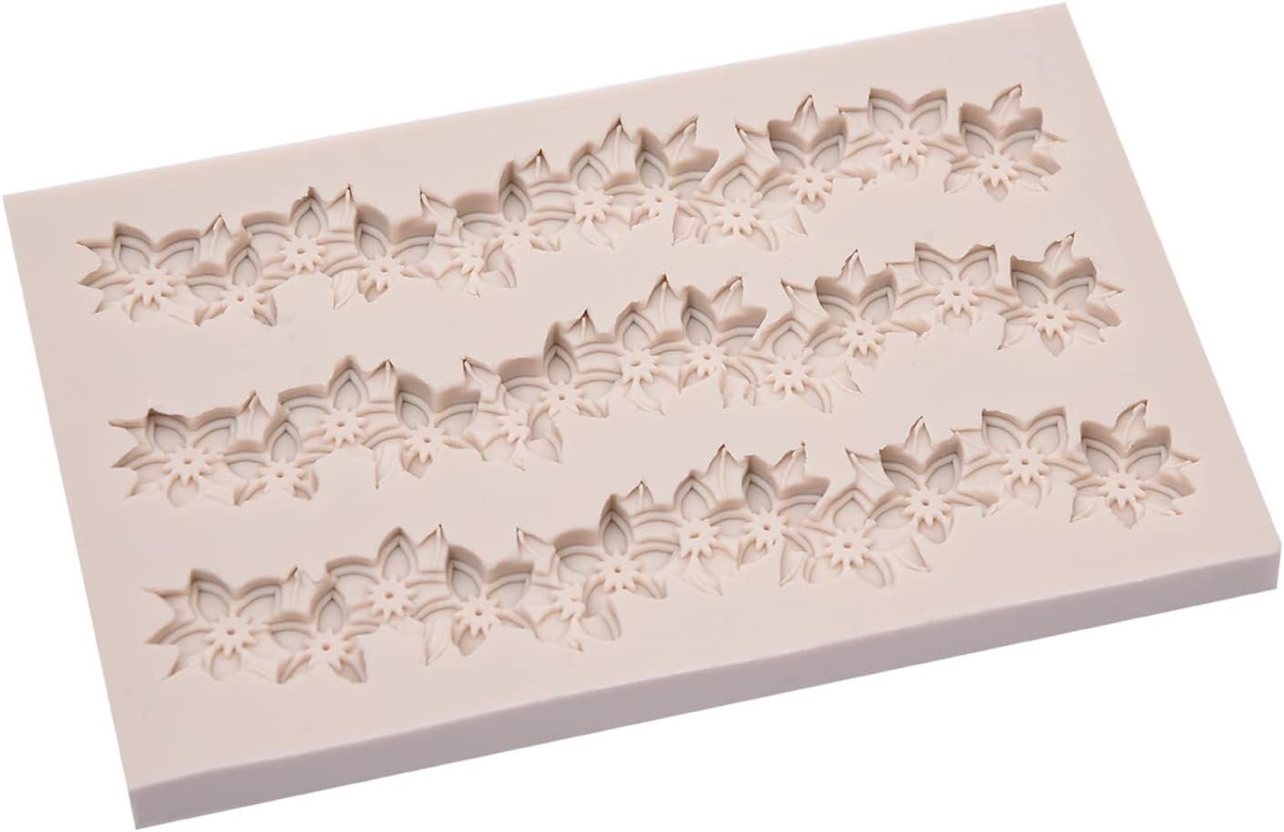 Rose Wreath Fondant Mold. 4 Packs Mini Flowers Garland Bow Silicone Chocolate Molds for Cake Decoration. Cupcake Toppers Wedding Birthday Party Fence Decor. Candy Clay Resin - 图片 26