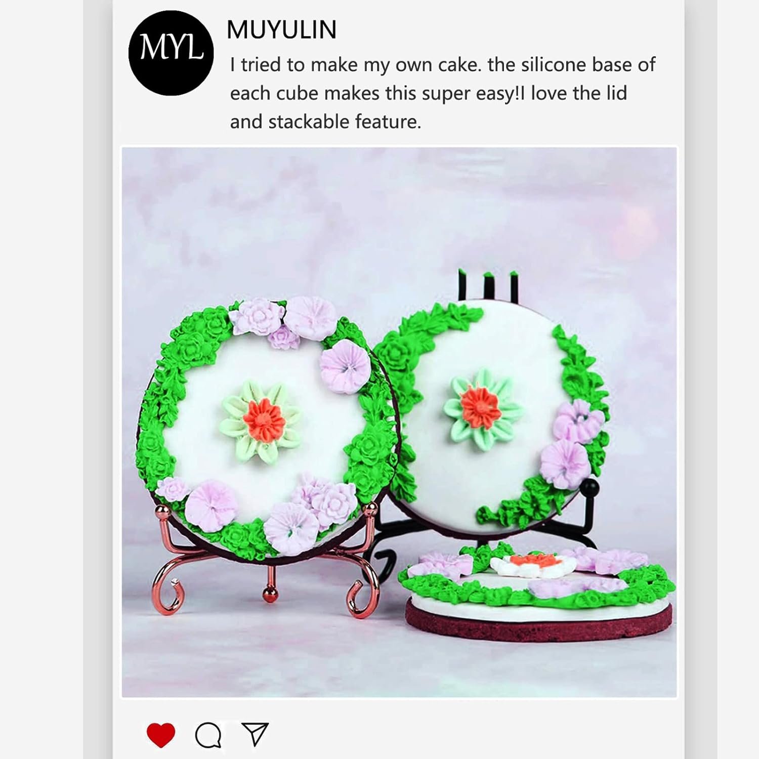 Rose Wreath Fondant Mold. 4 Packs Mini Flowers Garland Bow Silicone Chocolate Molds for Cake Decoration. Cupcake Toppers Wedding Birthday Party Fence Decor. Candy Clay Resin - 图片 13