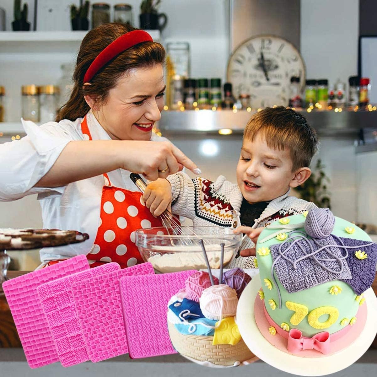 Baby Shower Fondant Molds (5 Pack). Cute Silicone Chocolate. Feet Molds. Clothes Decorate Mould for Baby Baptism Theme Party. Cake Baking. Cupcake Decorating. Chocolate. Gummy. Candy - 图片 18