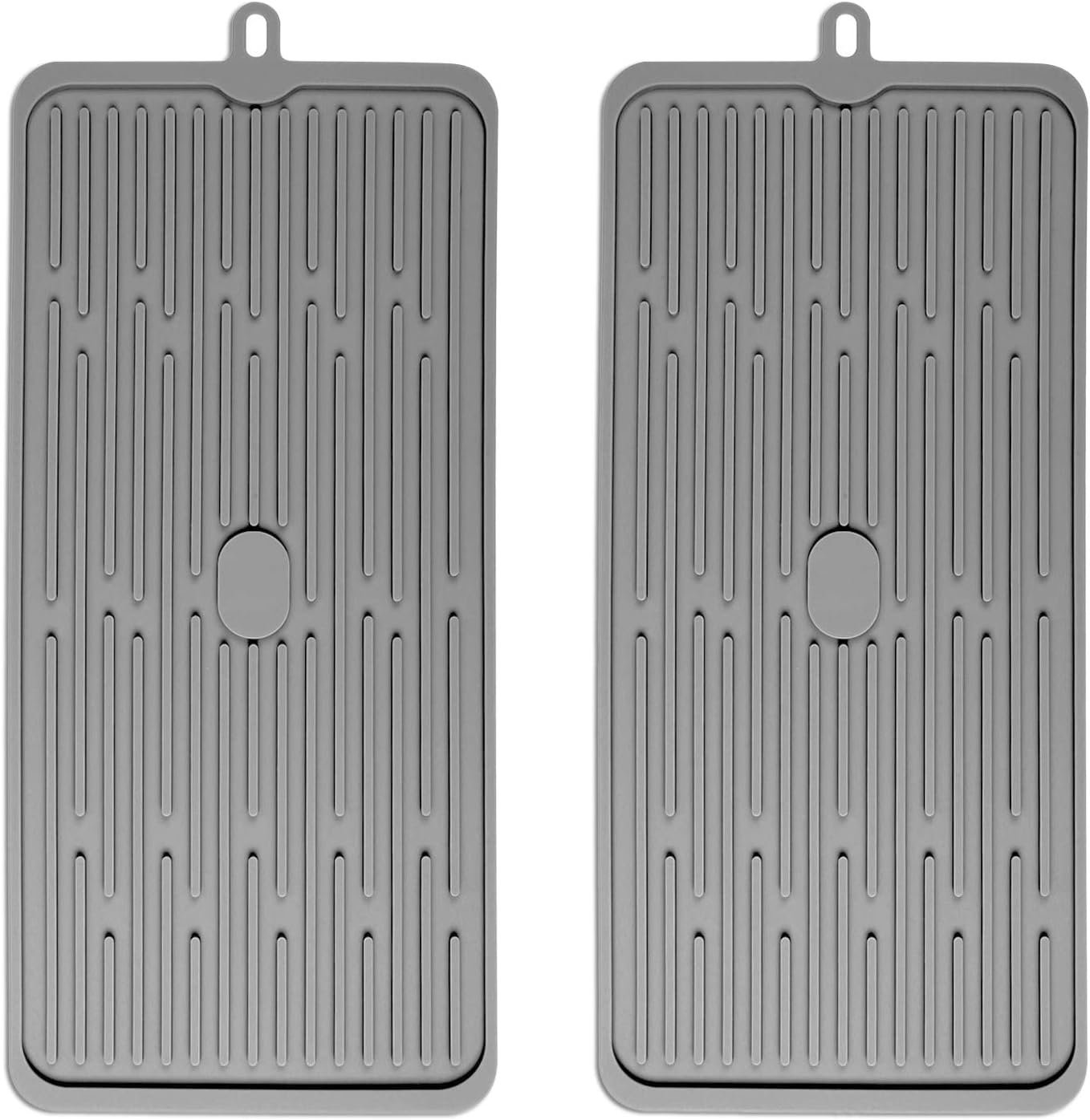 (2 Pack) Black Silicone Dish Drying Mat Silicone Kitchen Countertop Drying Mat for Pots. Pans. Glassware. Silverware - 图片 10