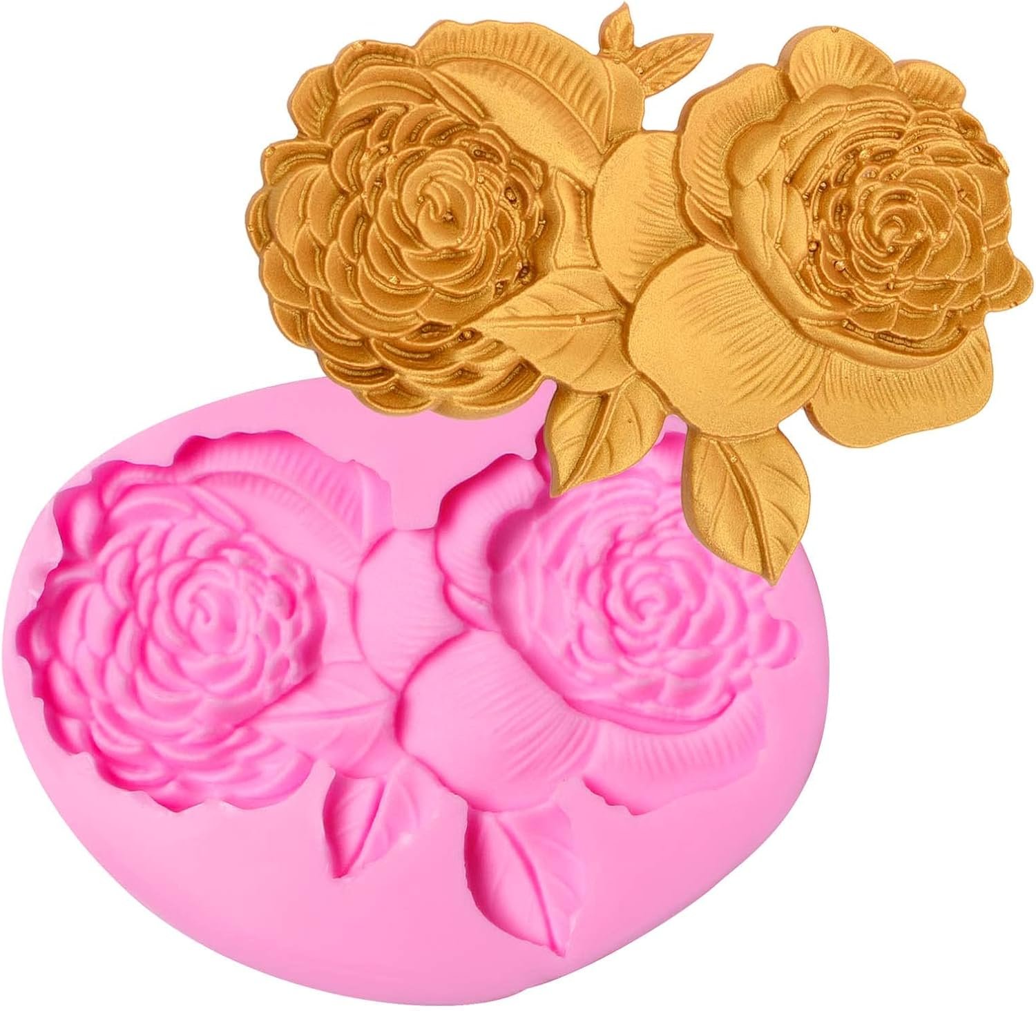 Mini Rose Flowers Chocolate Silicone Molds. 5 Packs Plumeria Fondant Molds Chrysanthemum Mould for Birthday Cake Decoration Cupcake Toppers Sugar Craft Cookie Polymer Clay Resin - 图片 33
