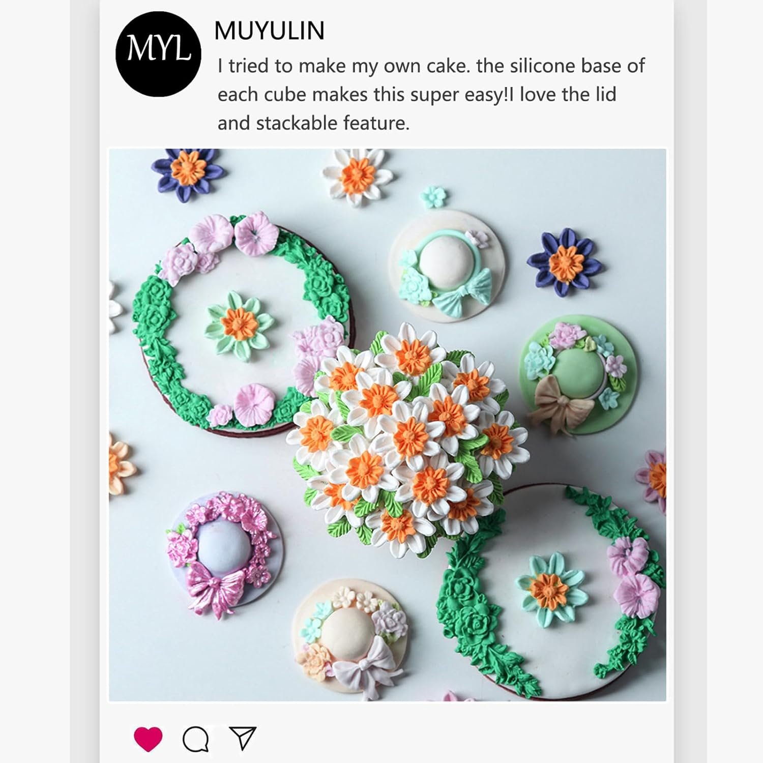 Mini Rose Flowers Chocolate Silicone Molds. 5 Packs Plumeria Fondant Molds Chrysanthemum Mould for Birthday Cake Decoration Cupcake Toppers Sugar Craft Cookie Polymer Clay Resin - 图片 22