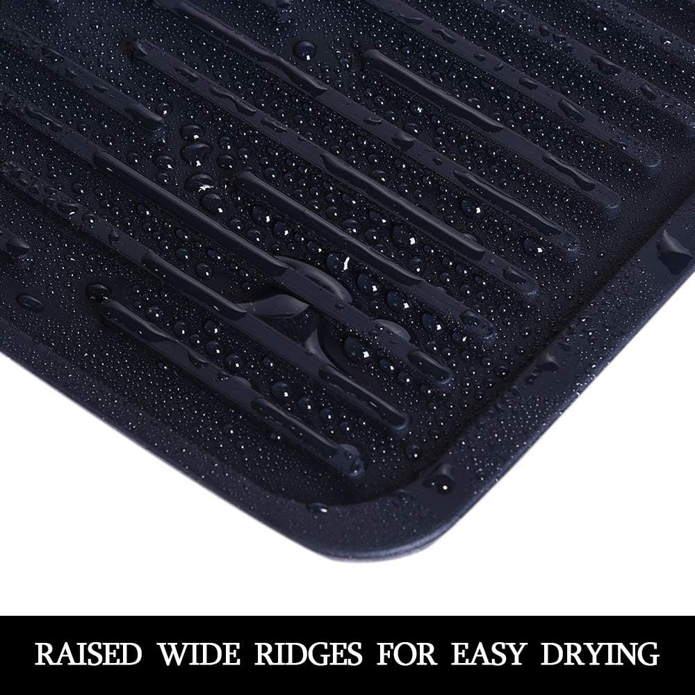 (2 Pack) Black Silicone Dish Drying Mat Silicone Kitchen Countertop Drying Mat for Pots. Pans. Glassware. Silverware - 图片 64