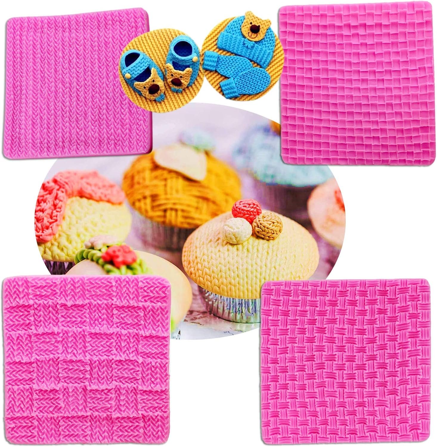 Baby Shower Fondant Molds (5 Pack). Cute Silicone Chocolate. Feet Molds. Clothes Decorate Mould for Baby Baptism Theme Party. Cake Baking. Cupcake Decorating. Chocolate. Gummy. Candy - 图片 17