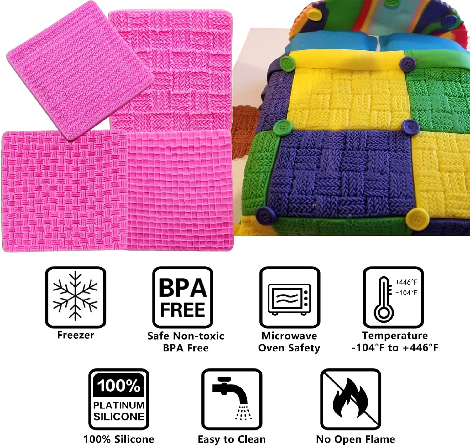 Baby Shower Fondant Molds (5 Pack). Cute Silicone Chocolate. Feet Molds. Clothes Decorate Mould for Baby Baptism Theme Party. Cake Baking. Cupcake Decorating. Chocolate. Gummy. Candy - 图片 20